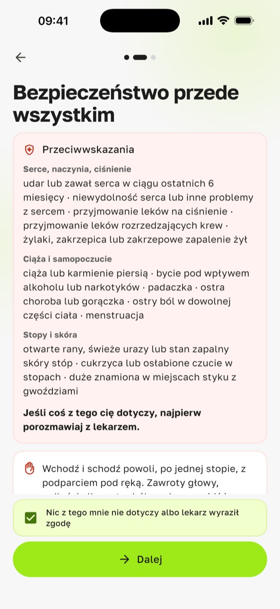 Przeciwwskazania do stania na desce sadhu w Sadharo: serce, naczynia i ciśnienie, ciąża i samopoczucie