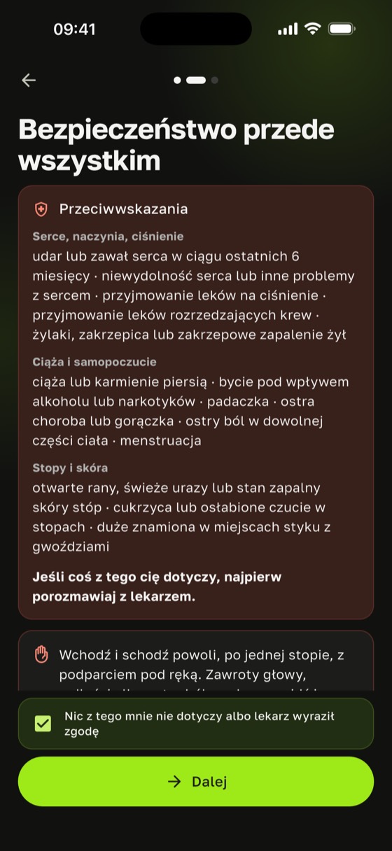 Przeciwwskazania do stania na desce sadhu w Sadharo: serce, naczynia i ciśnienie, ciąża i samopoczucie