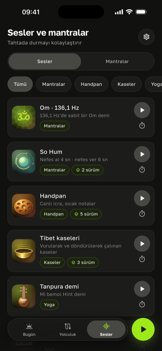 Ses ve mantra kitaplığı